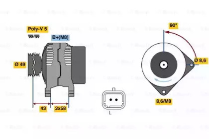 Генератор BOSCH 0 986 045 101