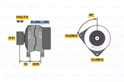 Генератор BOSCH 0 986 045 211