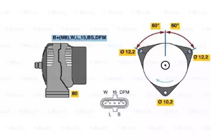 Генератор BOSCH 0 986 046 570