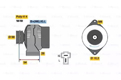 Генератор BOSCH 0 986 045 461