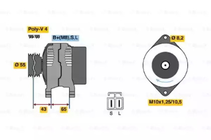 Генератор BOSCH 0 986 045 511