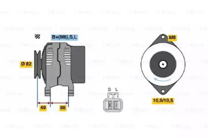 Генератор BOSCH 0 986 045 531