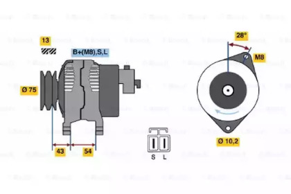 Генератор BOSCH 0 986 045 571