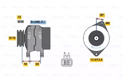 Генератор BOSCH 0 986 045 611