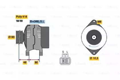 Генератор BOSCH 0 986 045 701