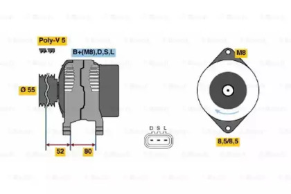 Генератор BOSCH 0 986 045 731