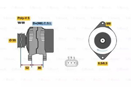 Генератор BOSCH 0 986 045 741