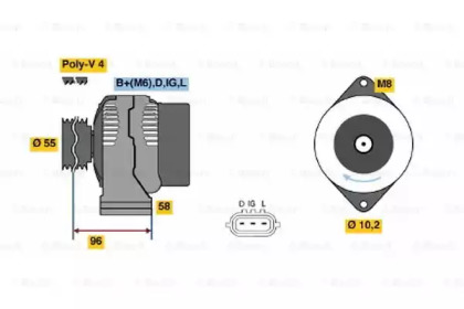 Генератор BOSCH 0 986 045 751