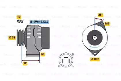 Генератор BOSCH 0 986 045 921