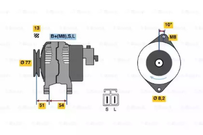 Генератор BOSCH 0 986 045 951