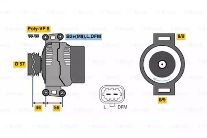 Генератор BOSCH 0 986 046 200