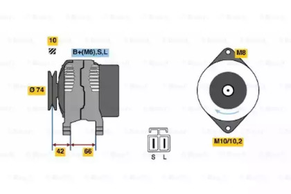 Генератор BOSCH 0 986 046 351