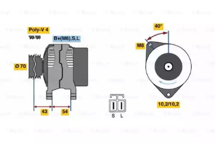 Генератор BOSCH 0 986 046 411