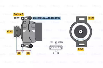 Генератор BOSCH 0 986 046 580