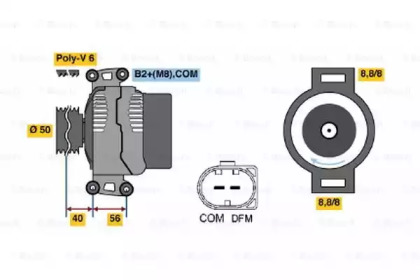 Генератор BOSCH 0 986 047 150