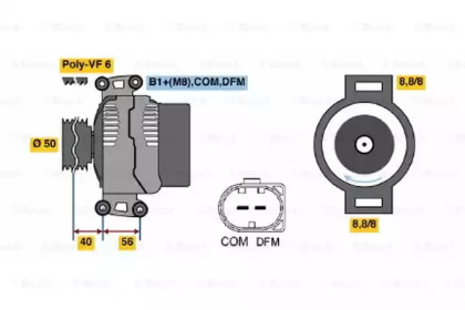 Генератор BOSCH 0 986 047 490