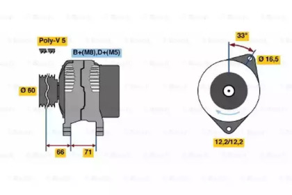 Генератор BOSCH 0 986 047 751