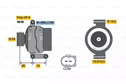 Генератор BOSCH 0 986 047 940