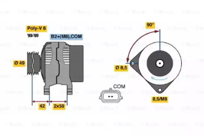 Генератор BOSCH 0 986 048 060