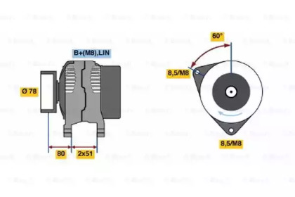 Генератор BOSCH 0 986 048 380