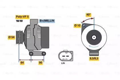 Генератор BOSCH 0 986 048 400