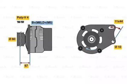 Генератор BOSCH 0 986 048 541