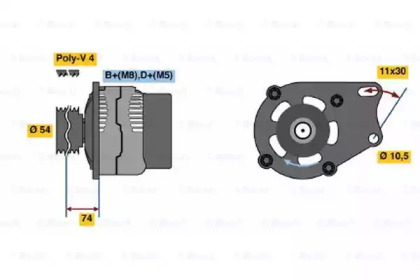 Генератор BOSCH 0 986 048 630