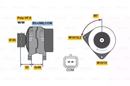 Генератор BOSCH 0 986 048 760