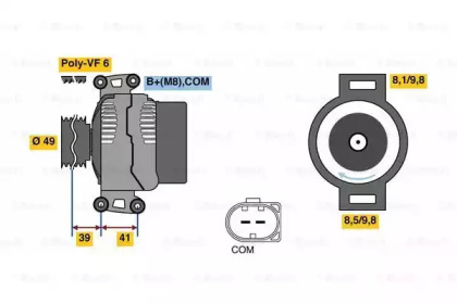 Генератор BOSCH 0 986 048 820