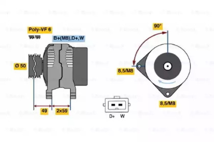 Генератор BOSCH 0 986 048 950