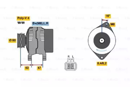 Генератор BOSCH 0 986 049 201