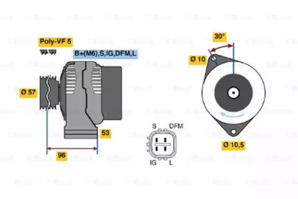 Генератор BOSCH 0 986 049 221