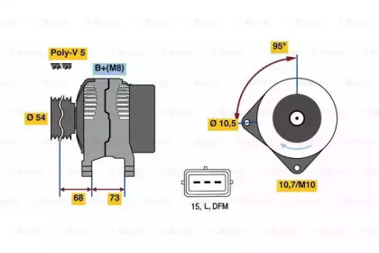 Генератор BOSCH 0 986 049 430