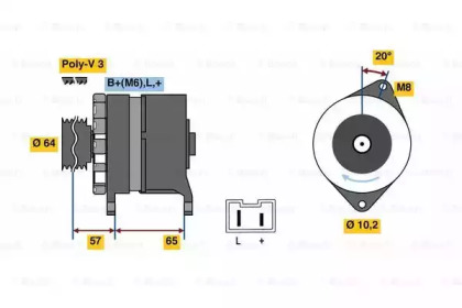 Генератор BOSCH 0 986 049 440