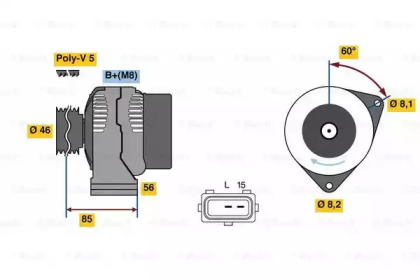 Генератор BOSCH 0 986 049 620