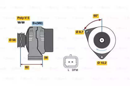 Генератор BOSCH 0 986 049 910