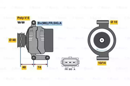 Генератор BOSCH 0 986 049 980