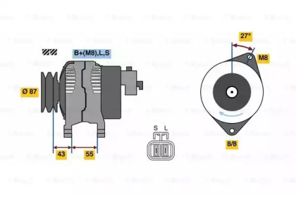 Генератор BOSCH 0 986 080 020