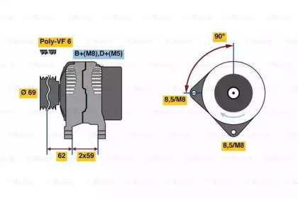 Генератор BOSCH 0 986 080 080