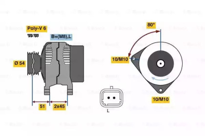 Генератор BOSCH 0 986 080 110