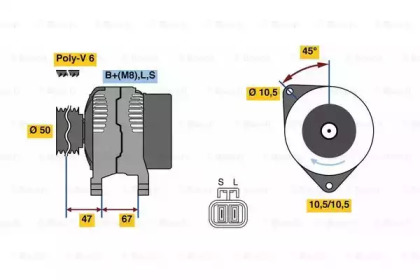 Генератор BOSCH 0 986 080 210