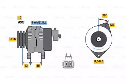 Генератор BOSCH 0 986 080 260