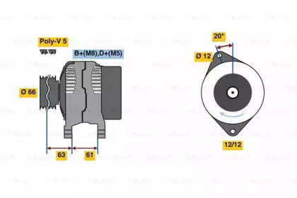 Генератор BOSCH 0 986 080 280