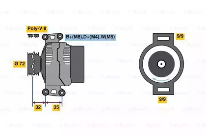 Генератор BOSCH 0 986 080 310