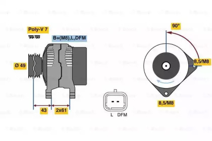 Генератор BOSCH 0 986 080 330