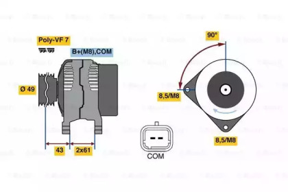 Генератор BOSCH 0 986 080 420