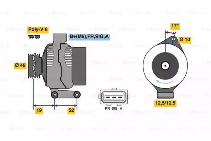 Генератор BOSCH 0 986 080 440