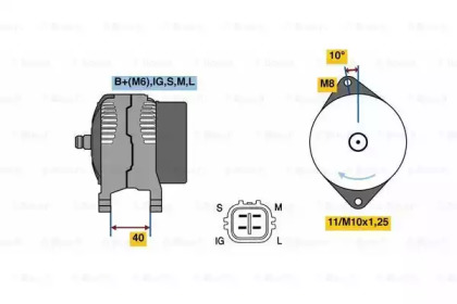 Генератор BOSCH 0 986 080 470