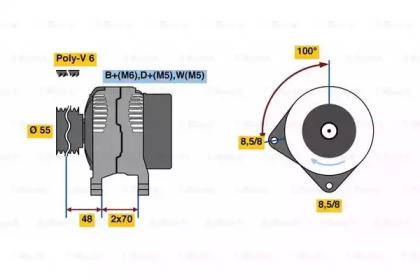 Генератор BOSCH 0 986 080 510