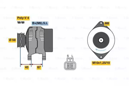 Генератор BOSCH 0 986 080 520